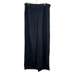 NWT J. Jill Love Linen Navy Blue Wide-Leg Pants, S
